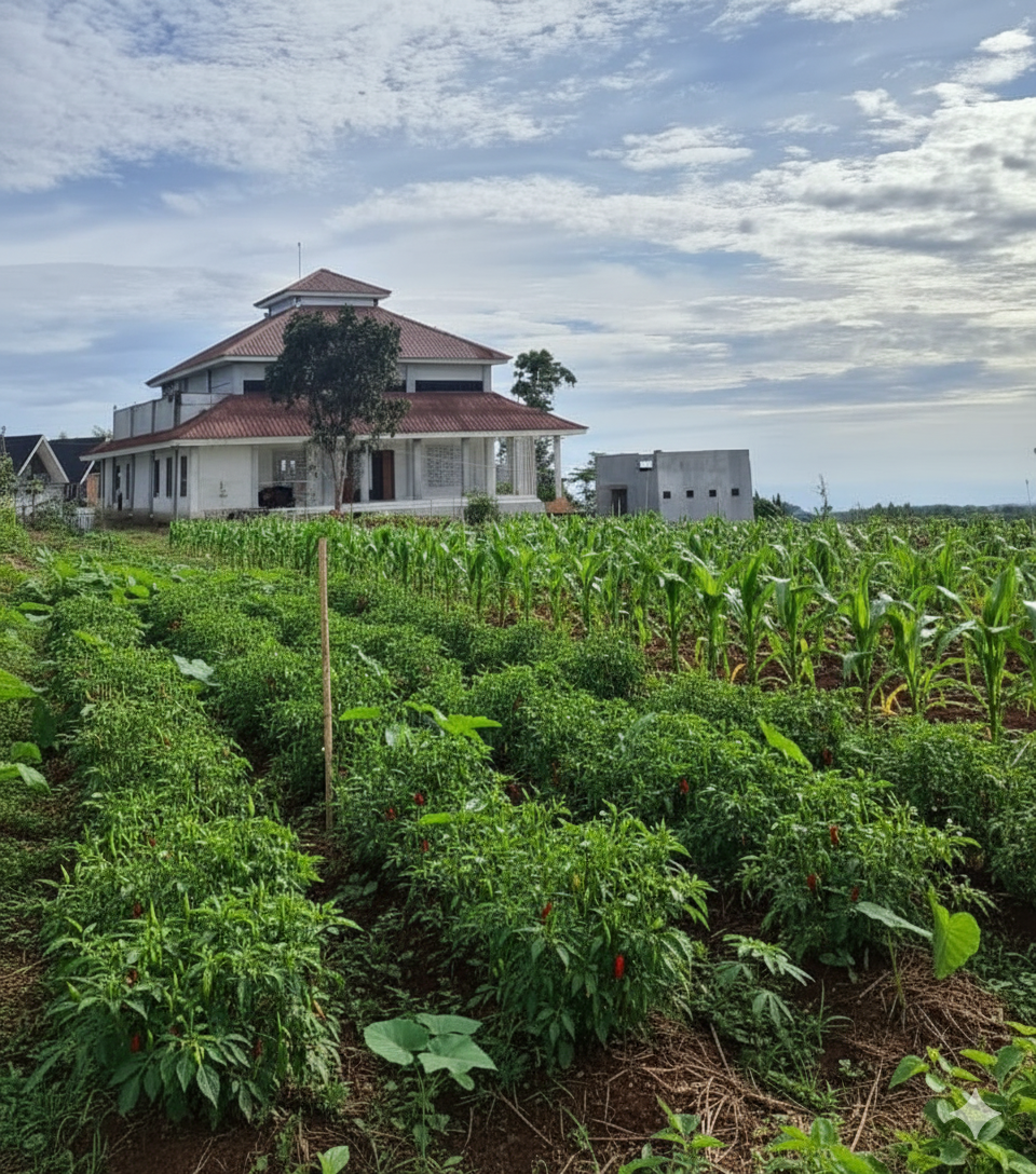 Santri UQJ Sukses Panen Raya Sayur Organik Perdana